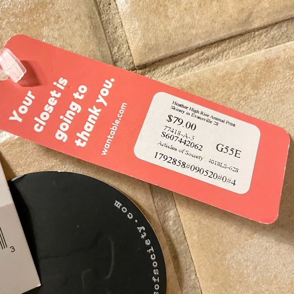 NEW with Tags, Articles of Society Heather Tiger Print Jean, Size 28, MSRP $78 - Image 11