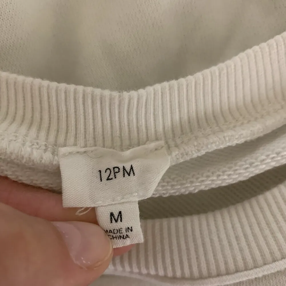 12PM By Mon Ami Mountain Mama Graphic Sweatshirt White Medium Cottagecore - Image 3