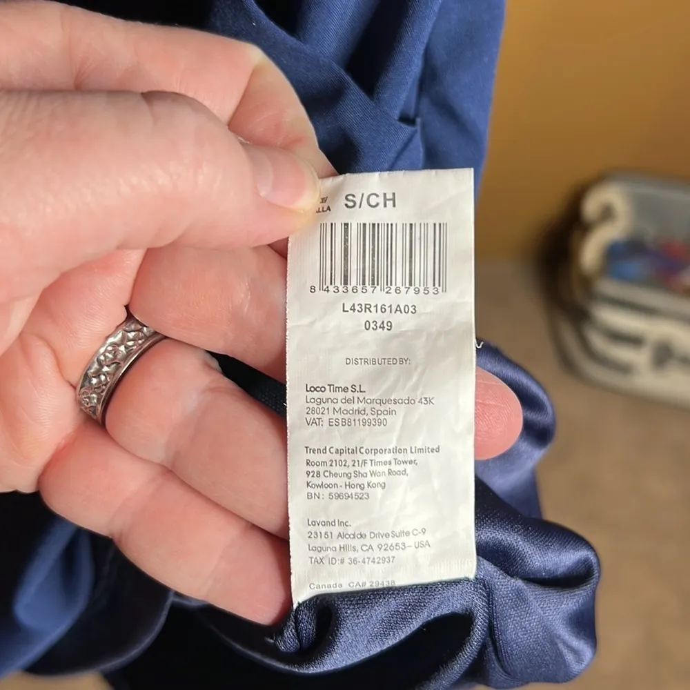 LAVAND. Anthropologie Navy Blue Sleeveless Dress Size Small - Image 8