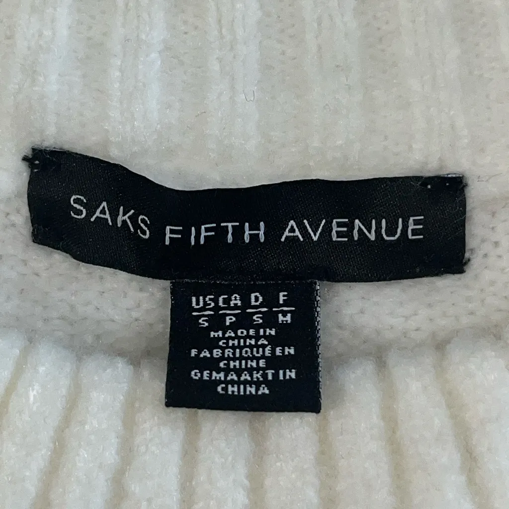 Saks Fifth Avenue Faux Fur Knit Sweater - Image 5