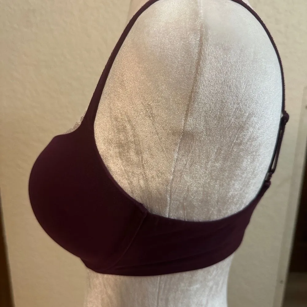 Victorias Secret Body By Victoria Push-Up Pigeonnant Bra 34D Wine Maroon‎ - Image 10