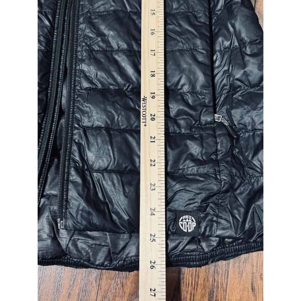 Womens S REI Co-op Magma 650 Down Jacket Black Puffer Quilted Full-Zip Packable - Image 11