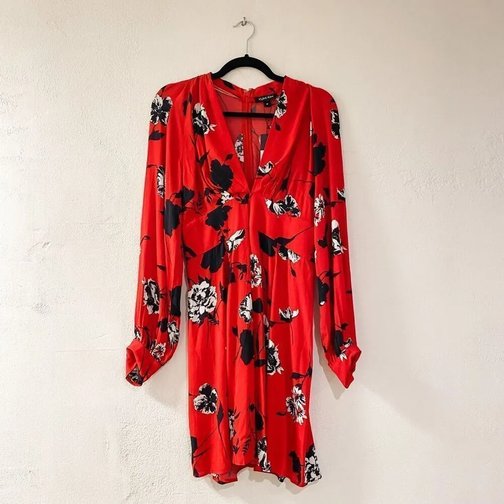 Yumi Kim Shore Thing Long Sleeve Mini Dress in Tango Red Medium NWT - Image 2