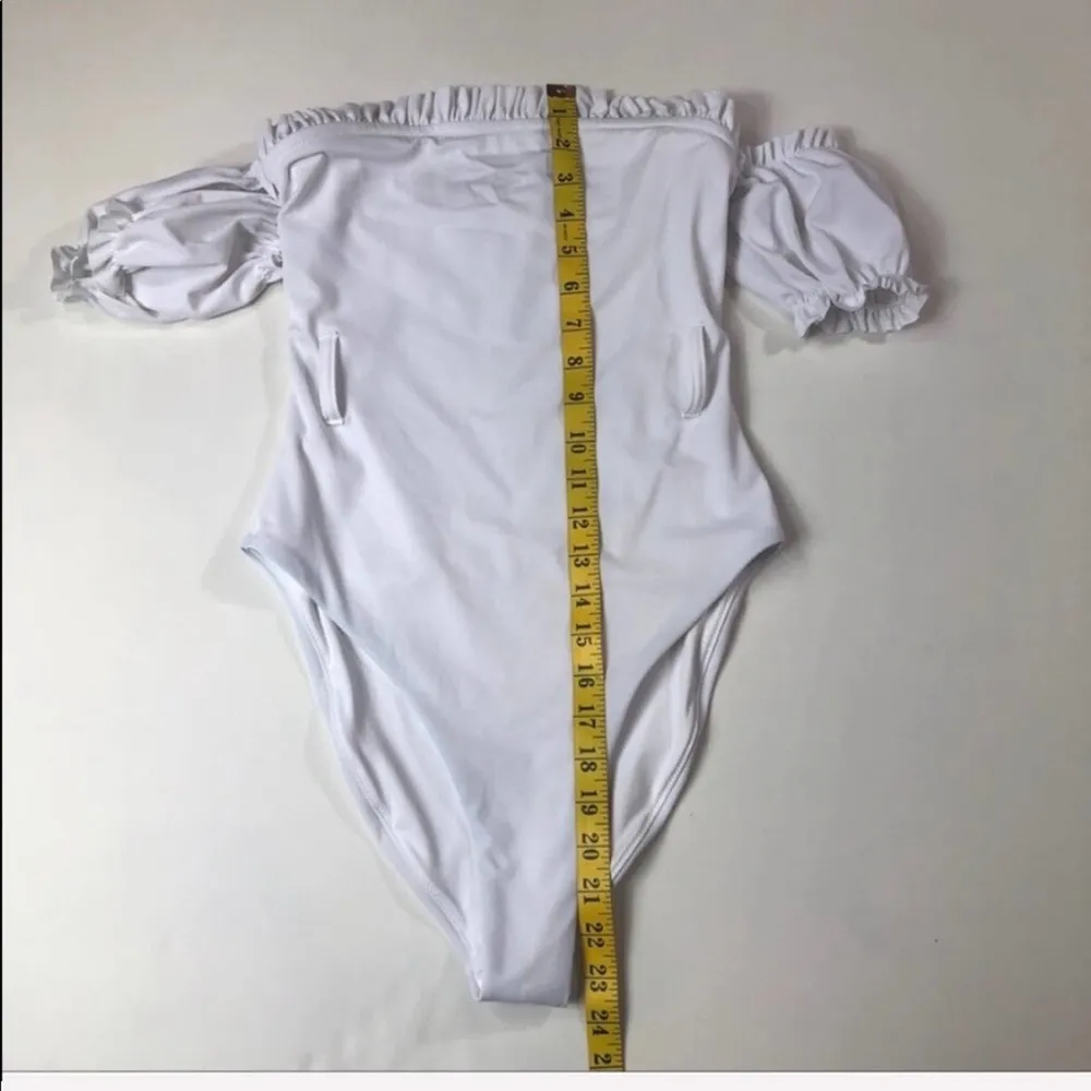 Something Navy  one piece off shoulder swimsuit - Image 4