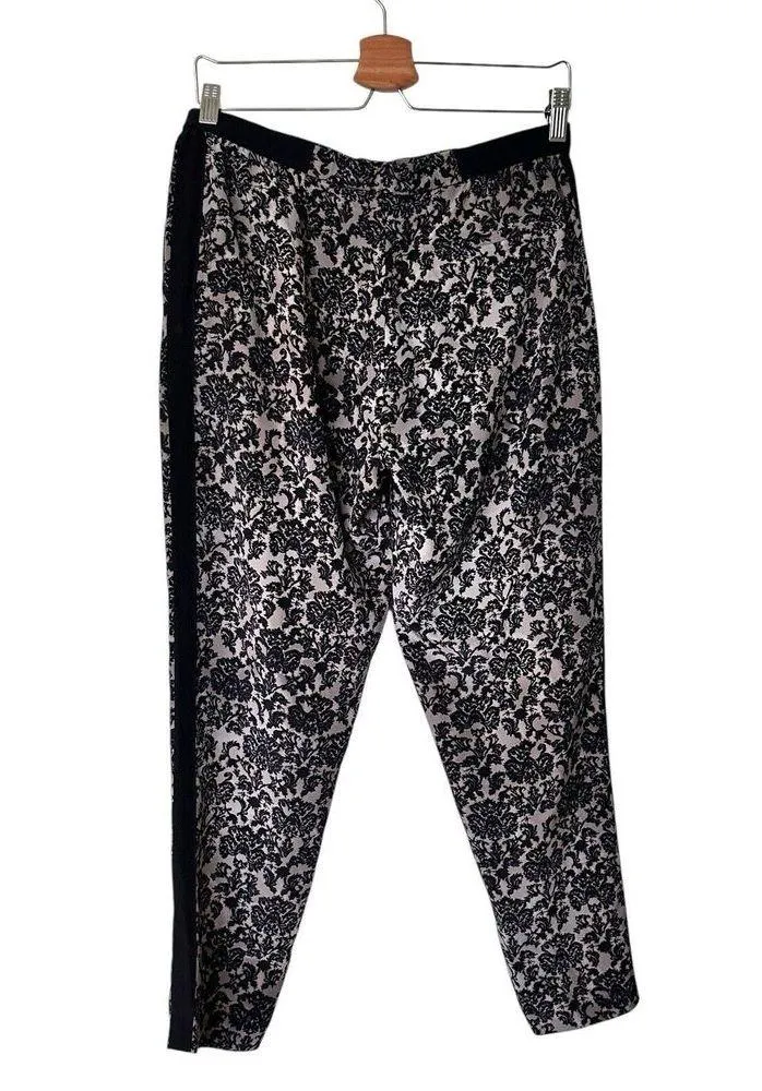 Allsaints Helena Mercury  Silk Floral Print Trouser Pants Pockets Size 6 - Image 3