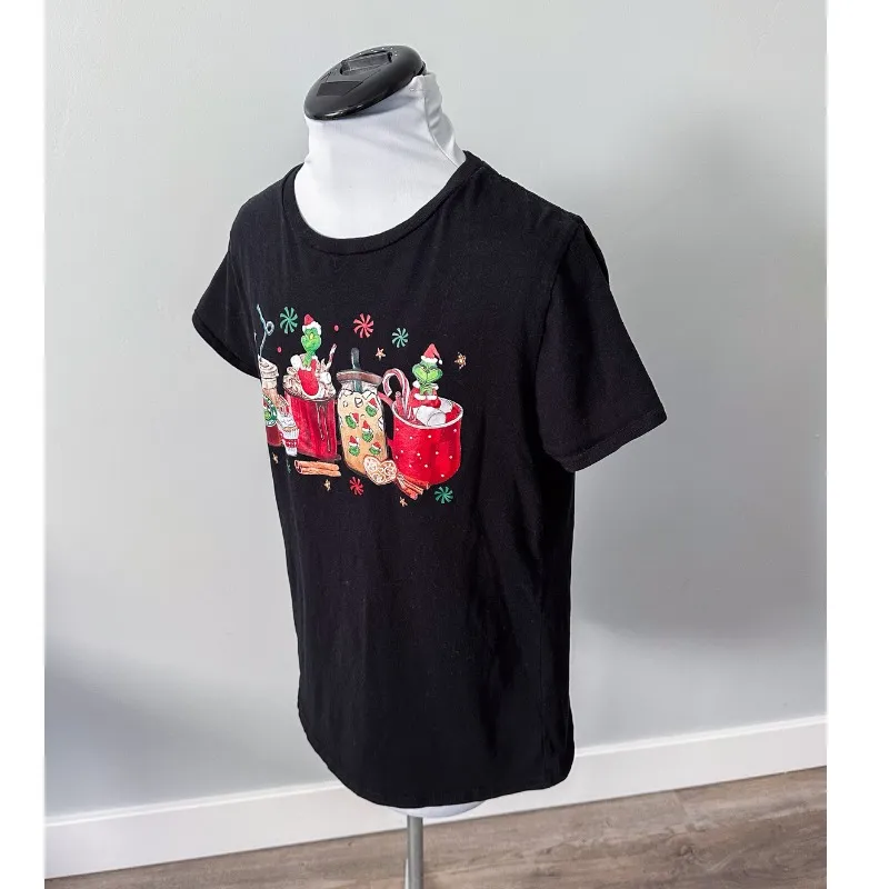 Starbucks Inspired Grinchmas Holiday Christmas T-Shirt - Image 8