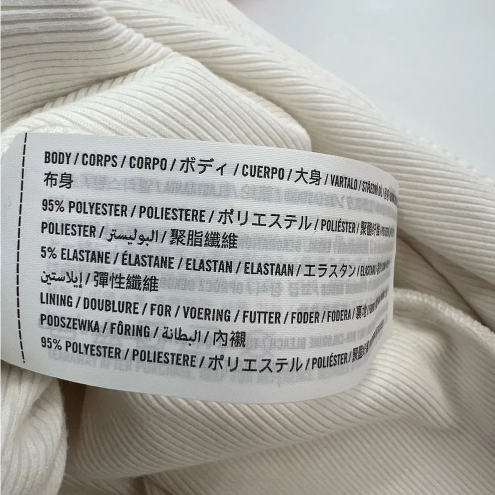 NWT Abercrombie & Fitch form to flatter one shoulder ribbed maxi dress white M - Image 6