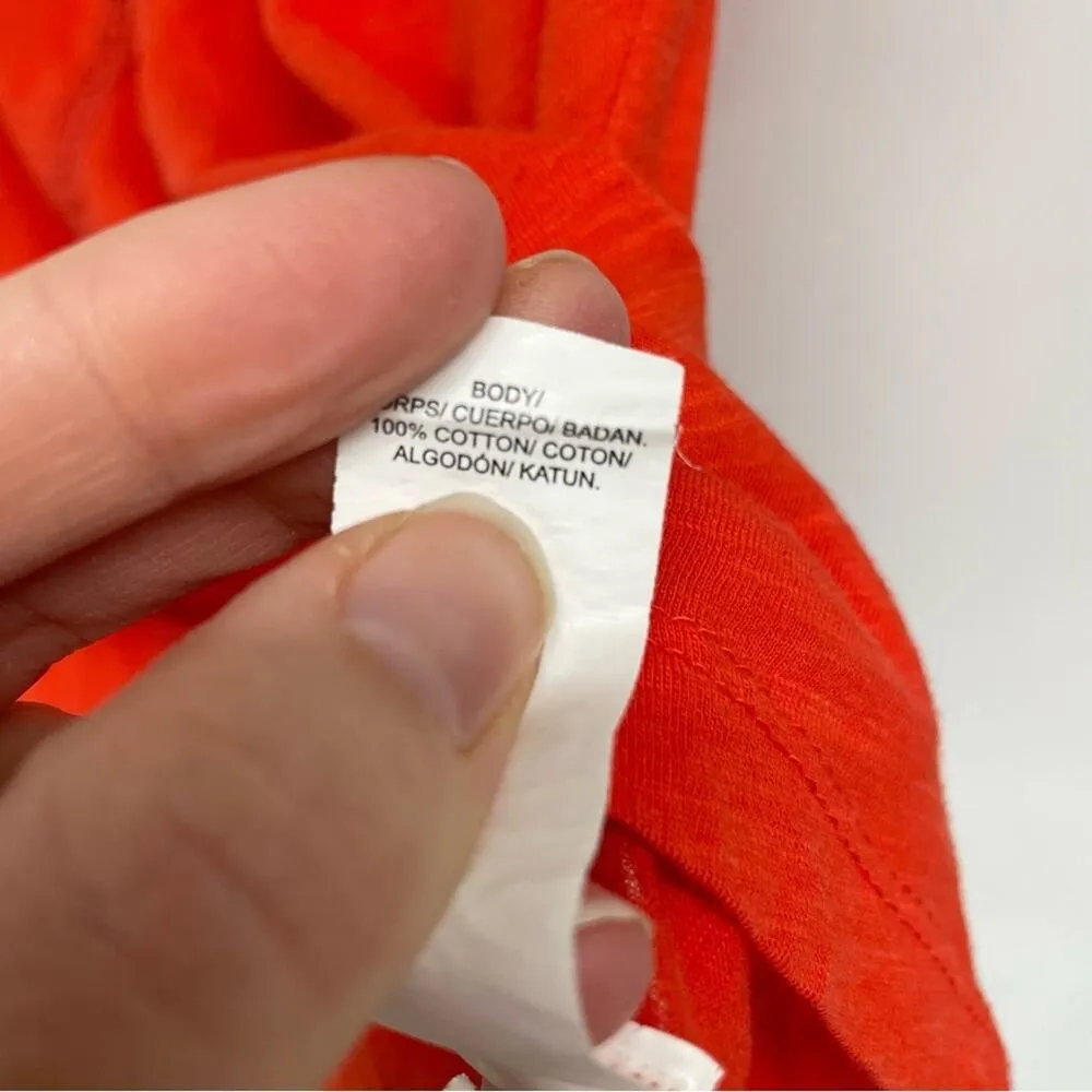 Lucky Brand Orange Lace Cap Sleeve Blouse Womens S Boho Crochet Top Oversized - Image 7