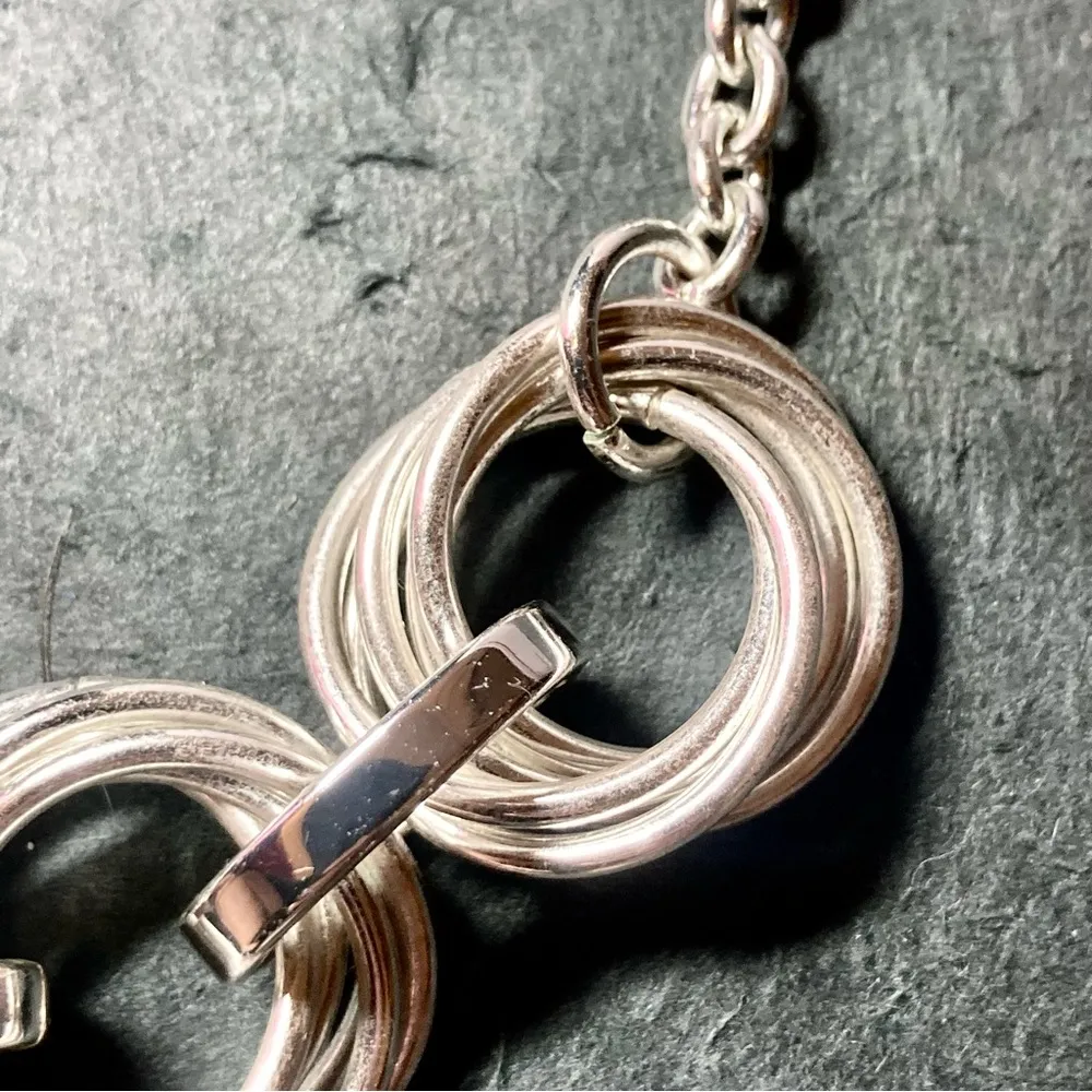 Silver Multi Ring Necklace - Image 3