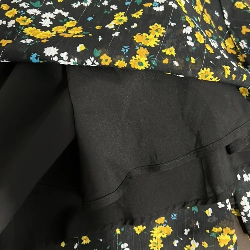 SAM Edelman Bell Sleeve A-Line Dress in Yellow Mul Size 10 NWT - Image 12