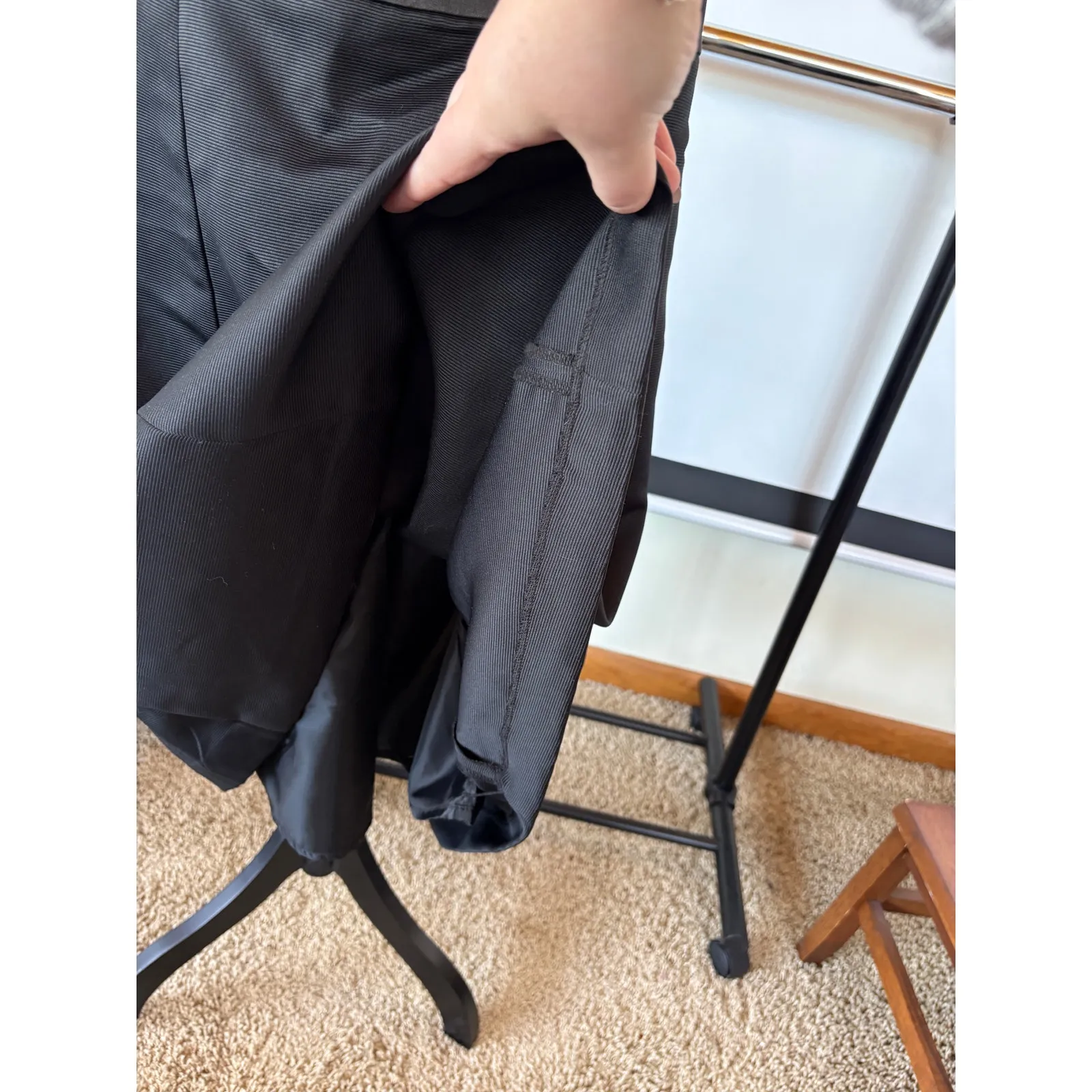 Y2K Black Lace Babydoll Halter Dress Homecoming Empire Formal Dress Size 12 - Image 7