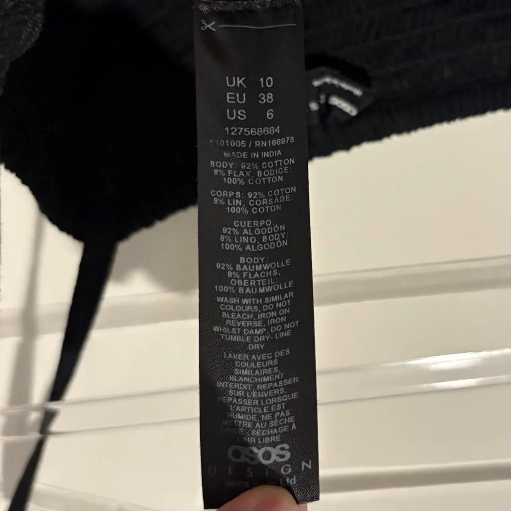 ASOS‎ Crochet Daisy Romper Black size 6 - Image 7