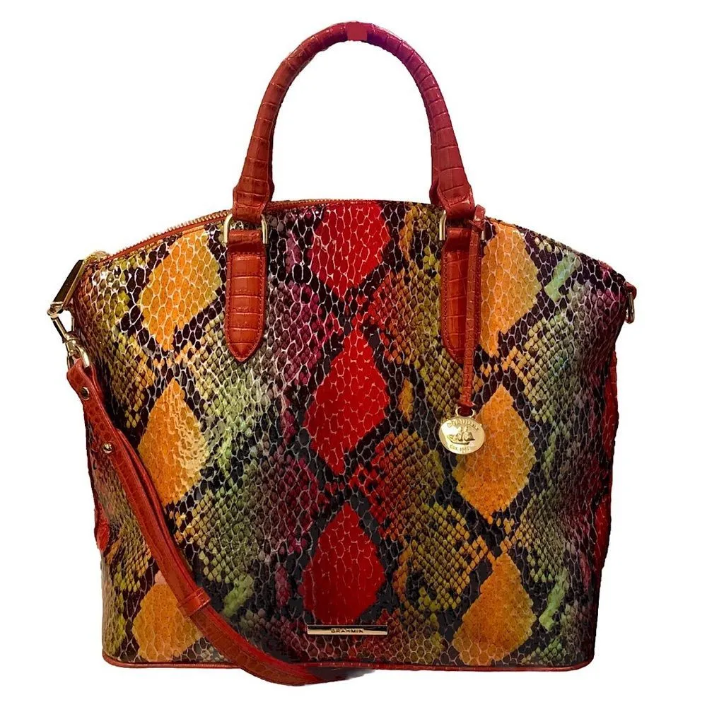 BRAHMIN Red Dragon Emperium Large Duxbury Satchel and Matching Ady Wallet - Image 4