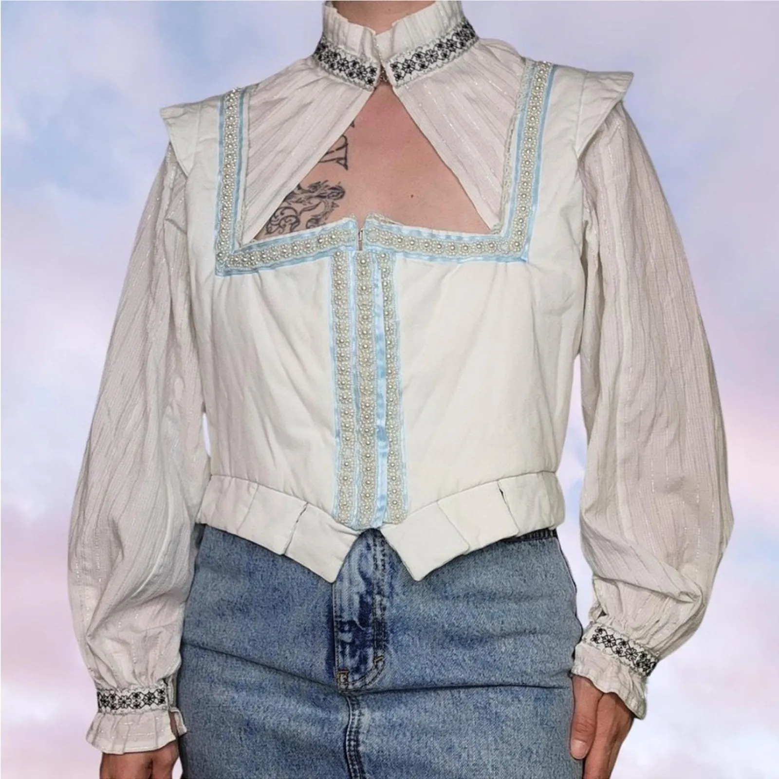 Elizabethan good witch theater costume White Size M - Image 2