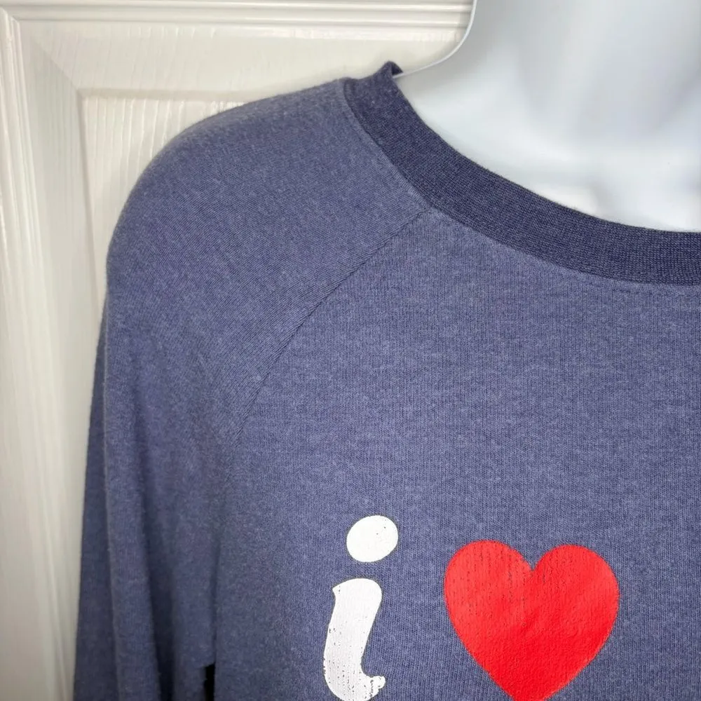 Grayson Threads Blue Graphic Print I Love Coffee Sweatshirt Soft Blue Red S - Image 8