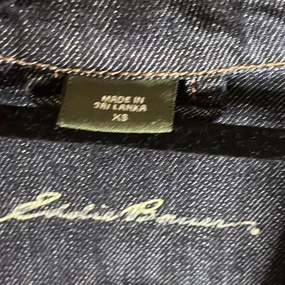 Eddie Bauer Denim Dark Blue Jean Jacket Women Size XS - Image 3
