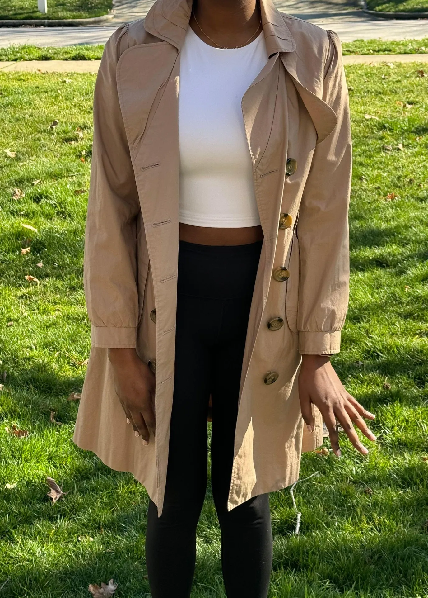 Khaki Trench Coat - Image 3