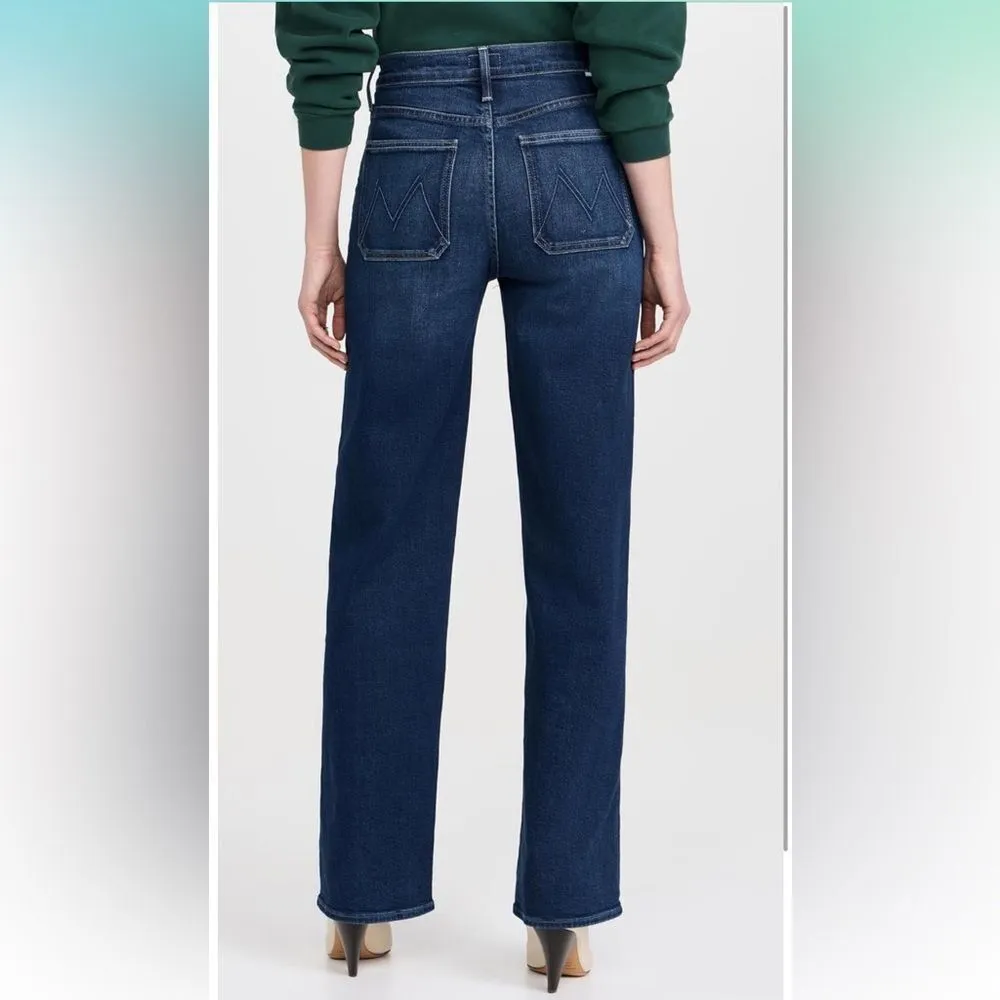 NWT MOTHER Women's Patch Pocket Rambler Zip Sneak Jeans size 26 Blue - Image 2