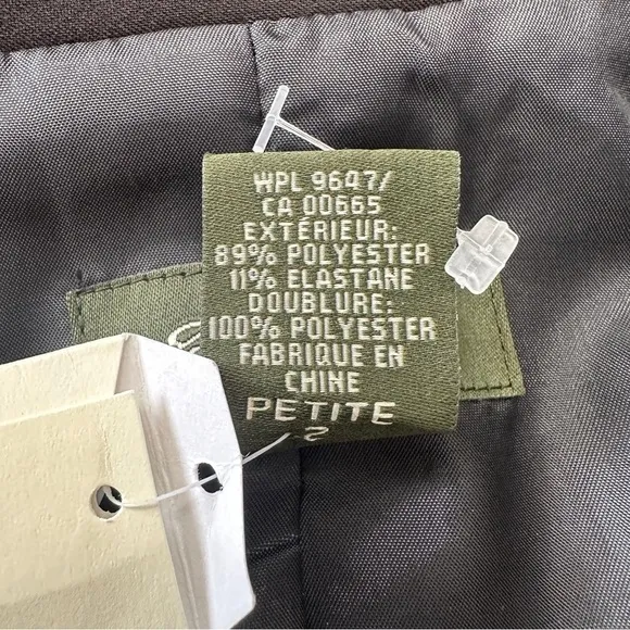 NWT Eddie Bauer Blazer‎ Womens Petite Size 2 Black Single Breasted Front Pockets - Image 11