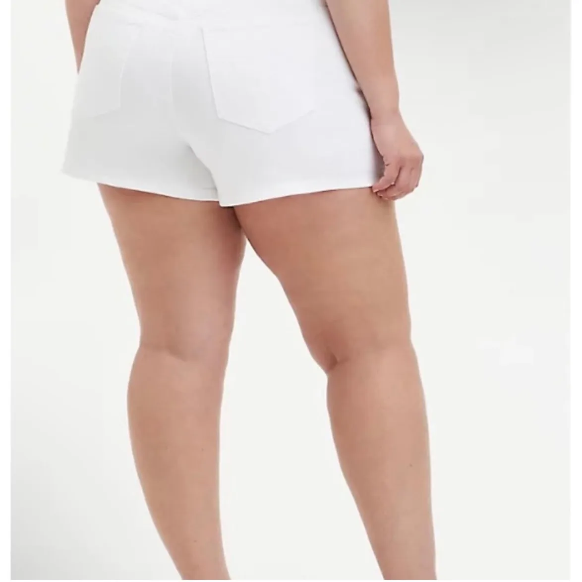 TORRID White Vintage Stretch High-Rise Shorts 26 - Image 2