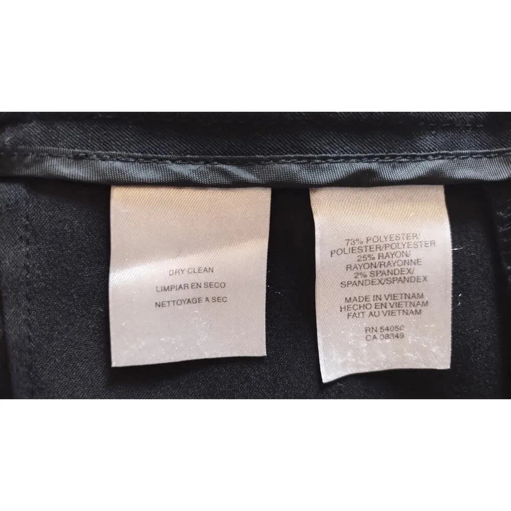 Ak Anne Klein 3 Pieces Pant/skirt/jackets stretch Formal modern Black Suit SZ 10 - Image 16