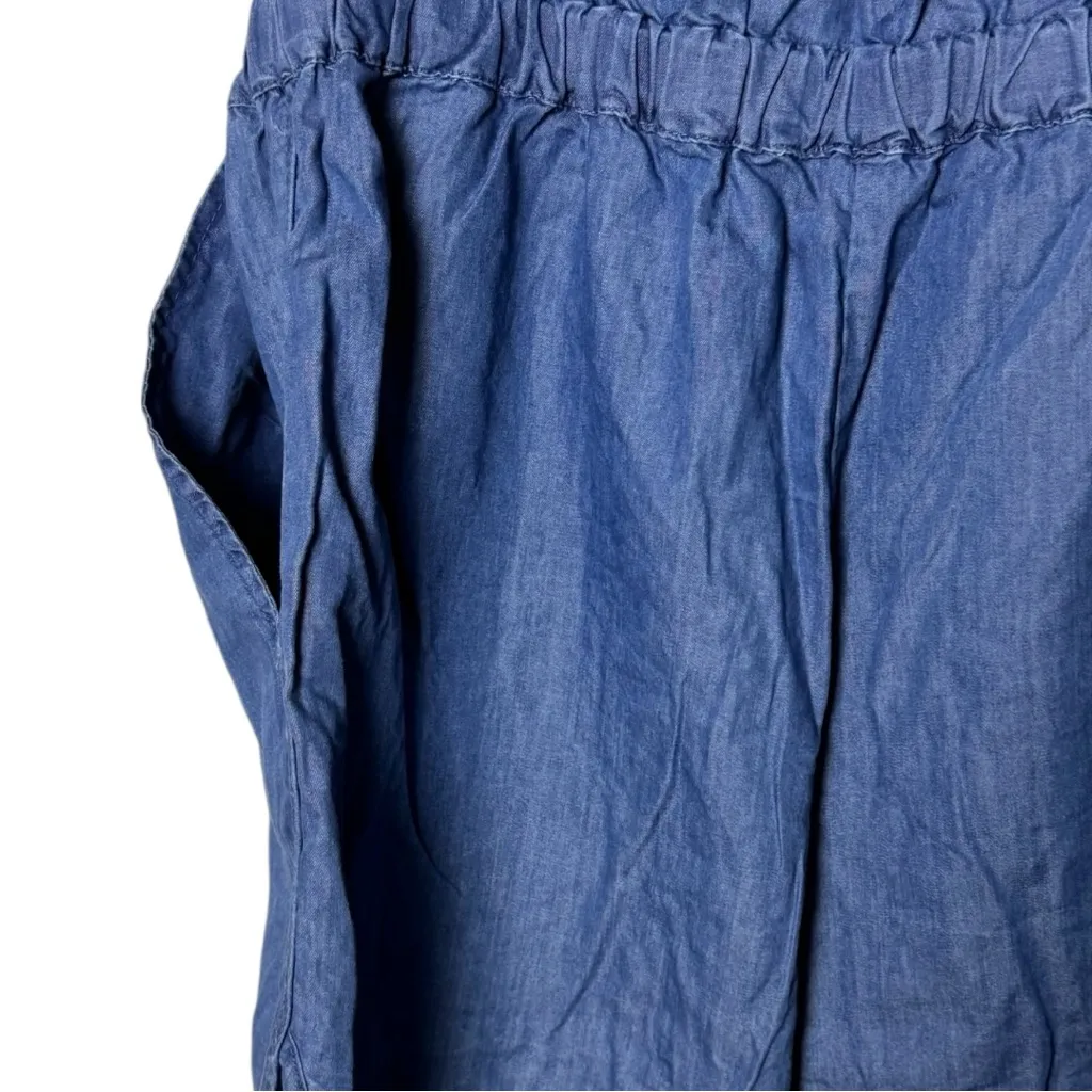 Love Tree Short Sleeve Elastic Waist Shorts Style Denim Romper Sz L New With Tag - Image 10