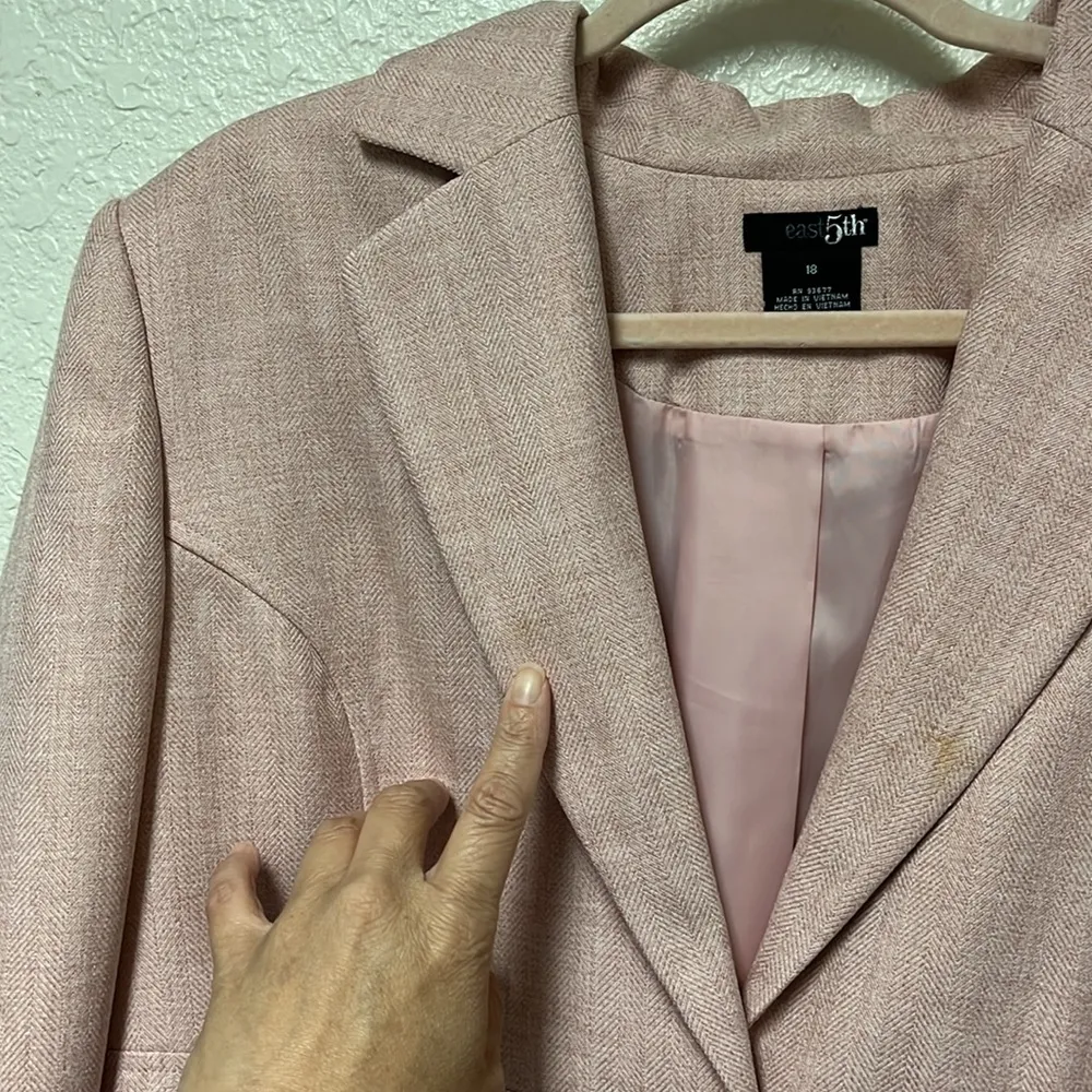 EAST 5TH *small flaw* Womens Light Pink Blazer Jacket - Image 16