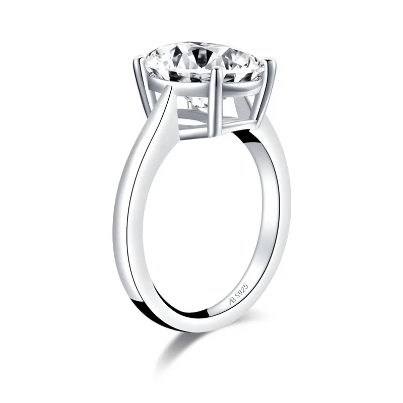 SIZE 6 925  Oval Clear CZ Engagement Ring - Image 3