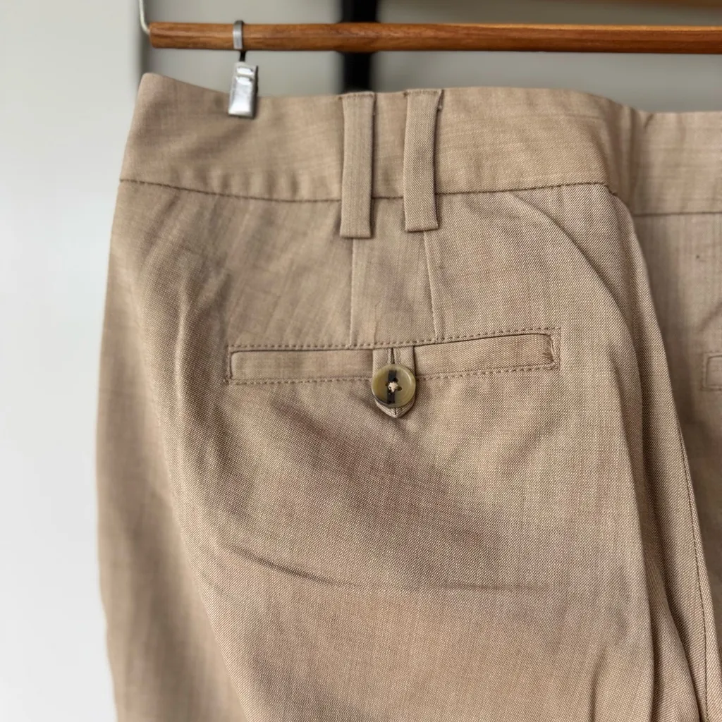 Banana Republic Tan All Season Wool Trousers Dress Pants Size 2 Short - Image 10