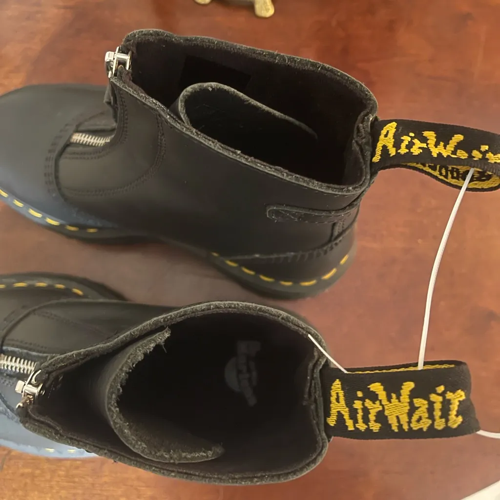 Dr Martens Women’s Jetta Leather Black Platform Zip Up Ankle Boots BNWOB 5 - Image 9