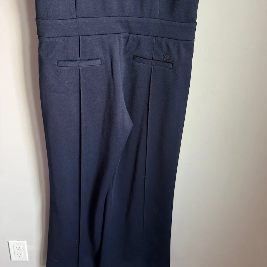 Lacoste x Goop Two-Ply Piqué Jumpsuit in Marine - Image 11