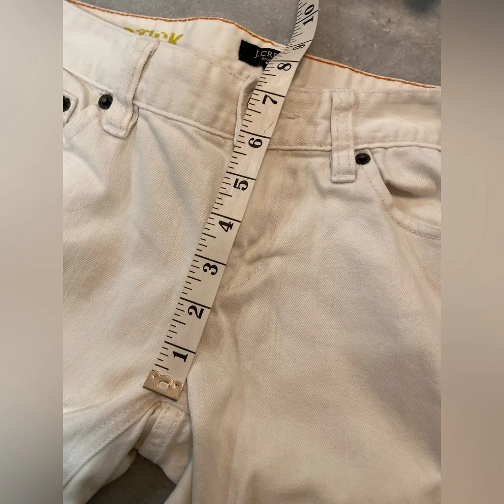 J. Crew Size 5 White Cotton Stretch Matchstick Straight Leg Denim Jeans - Image 9