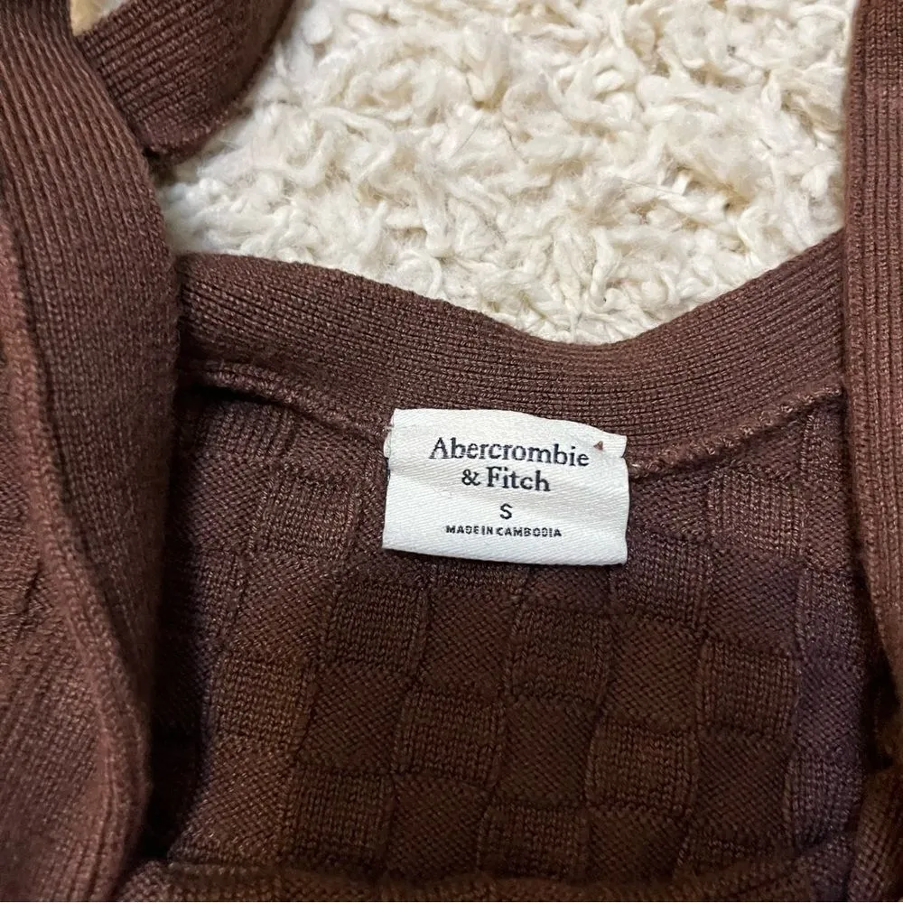 abercrombie and fitch brown waffle tank top size small - Image 2