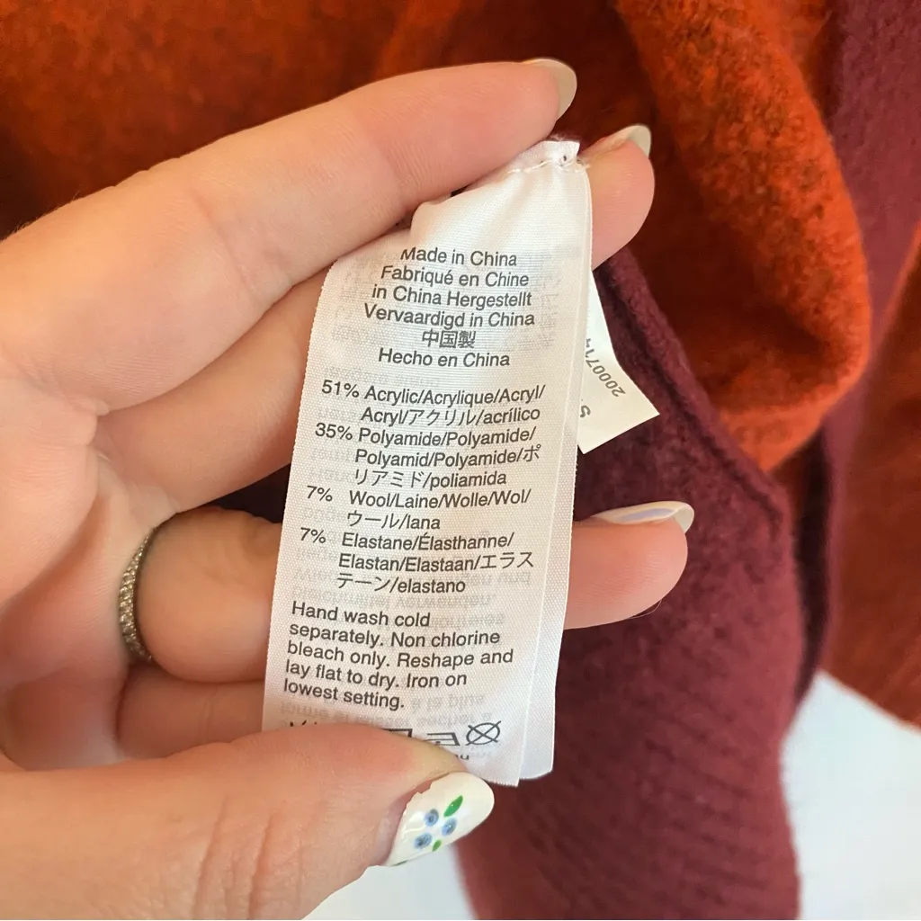 J. Crew Color Block Cardigan in Cream, Pink, and Brown super cozy! - Image 4