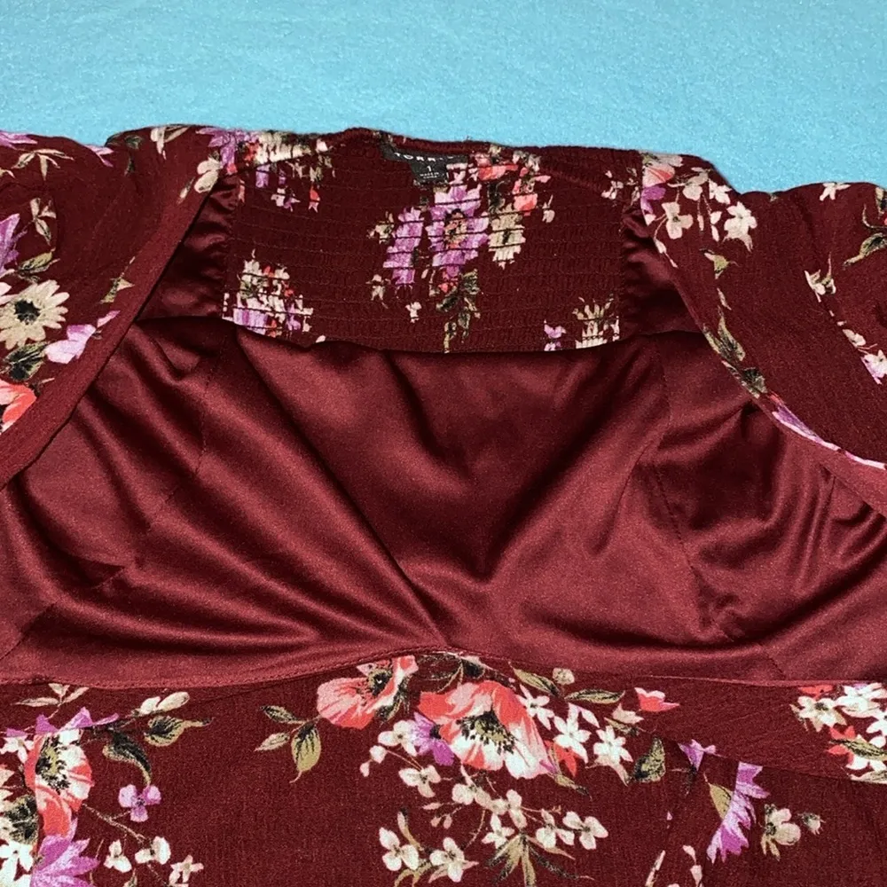 TORRID gauze floral maxi dress short flutter sleeve smocked NEW size 14/16 - Image 6