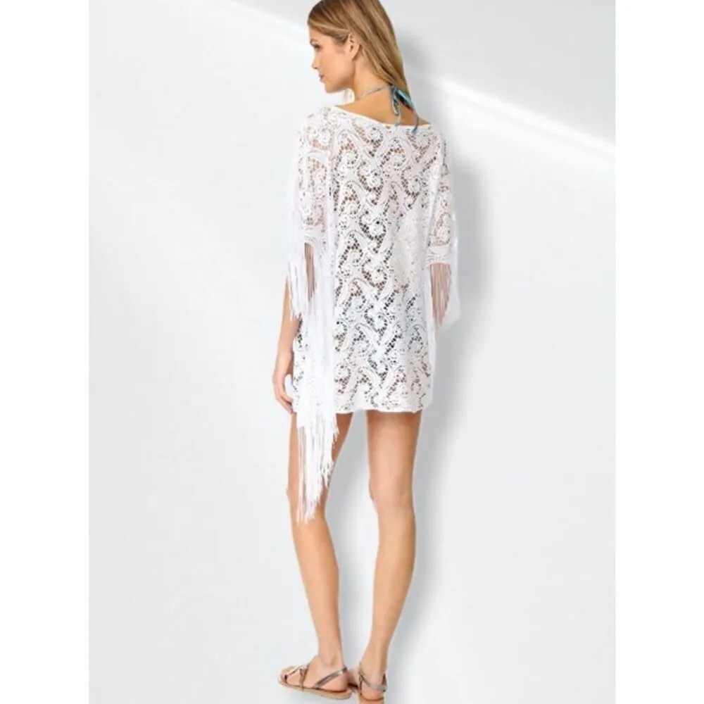 New Pilyq water lily fringe coverup. XS/S. Regularly $179 - Image 4