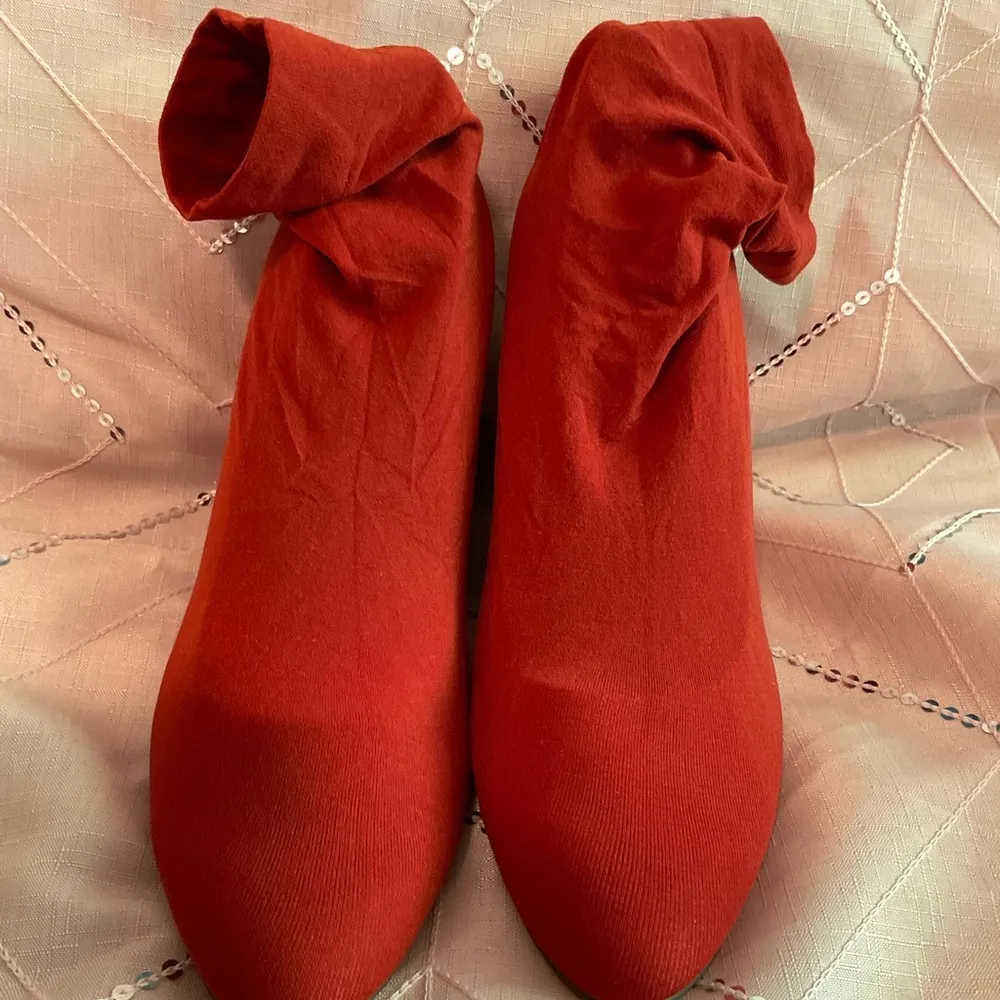 Free People vegan stocking new women’s wedge heels US8 orange - Image 6