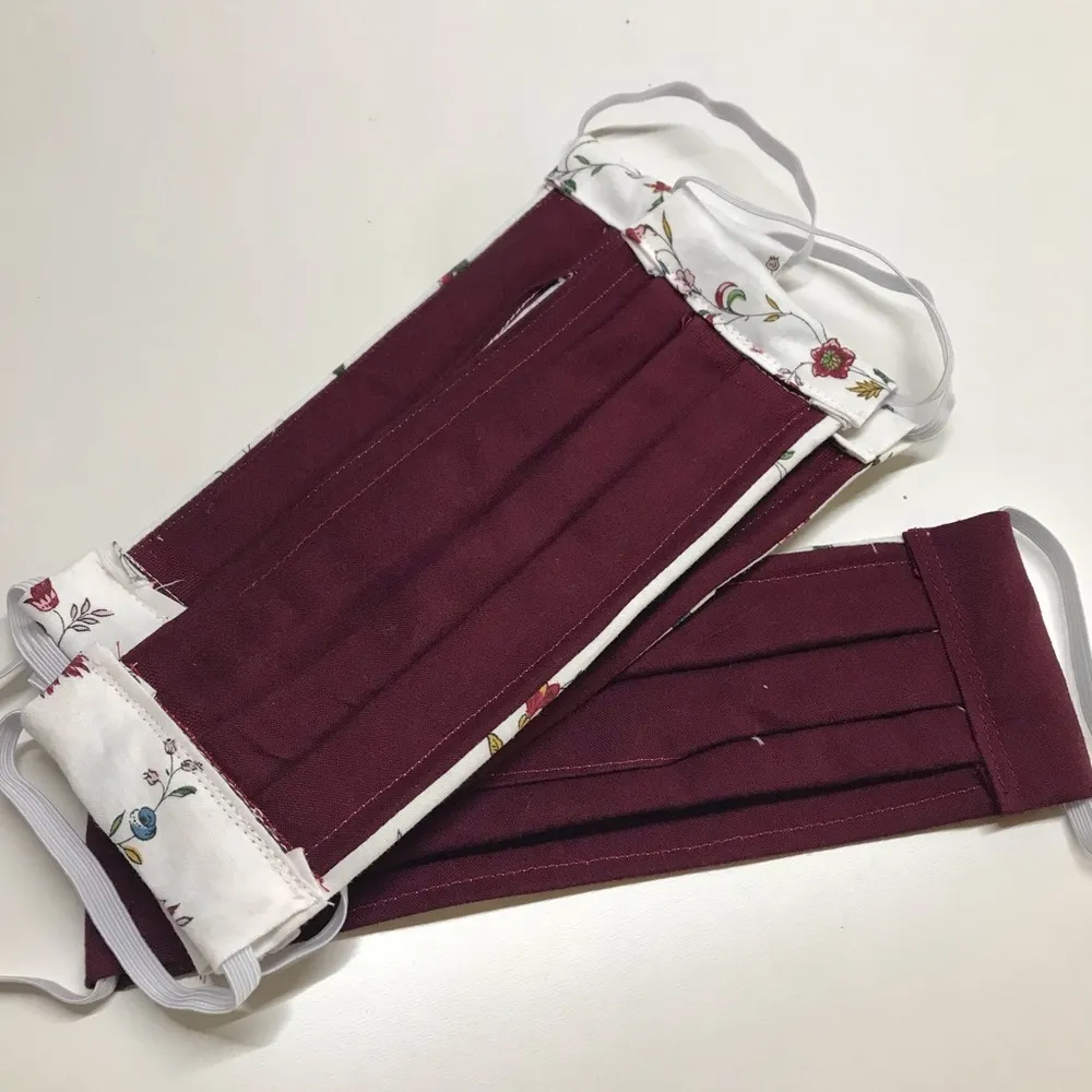 MunandMe handmade set 4 floral face masks washable - Image 4