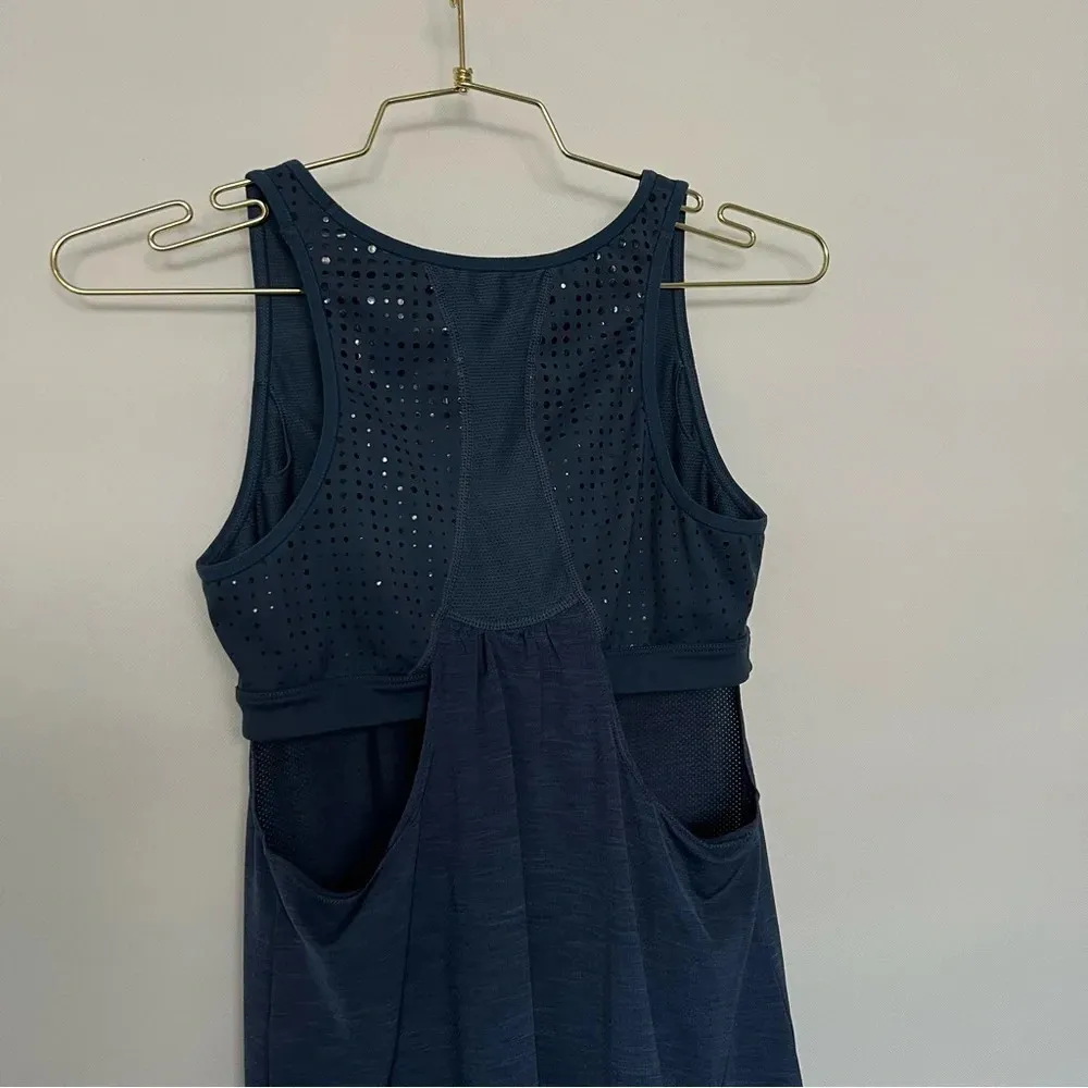 Athleta Gel Mesh Supercharged Tank Top Size Small Iron Blue - Image 8
