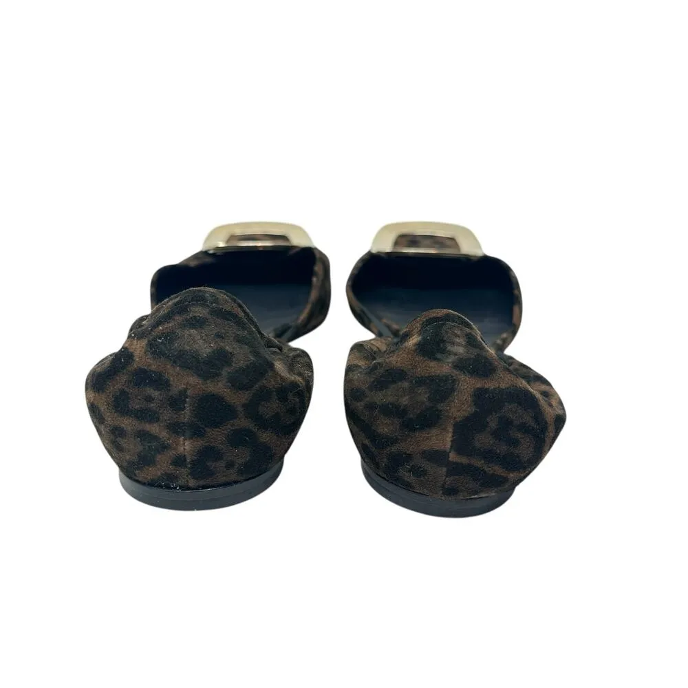 Roger Vivier Chips Ballerinas Shoe Flats Leopard D'orsay Black Brown 39.5 US 9.5 - Image 8