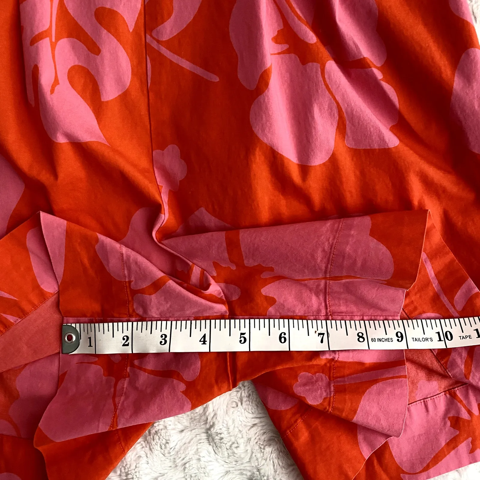 Staud Red Tropical Print Georgia Open Back Halter Summer Beach Romper 2 - Image 9