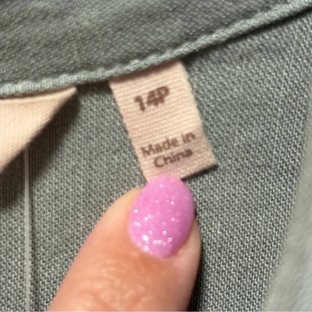 Soft Surroundings Kerry Jumpsuit NWT size 14P Green Milieu Tencel Linen No Belt - Image 6