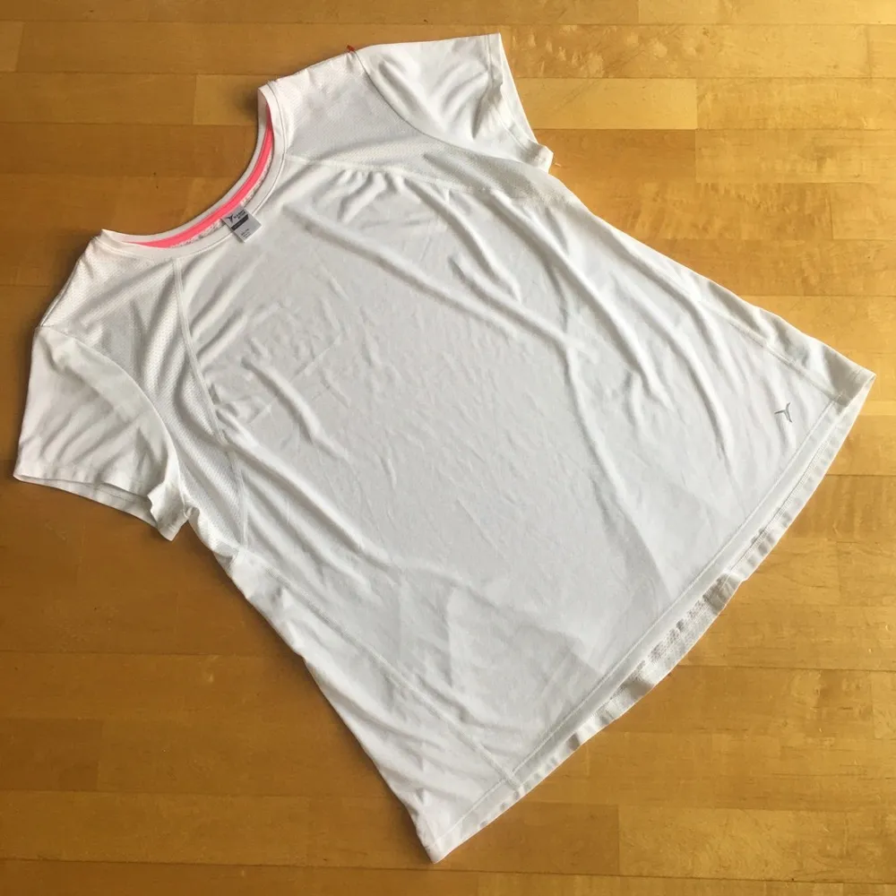 Active Short Sleeve Tee, White, Neon Pink, Size XXL - Image 16
