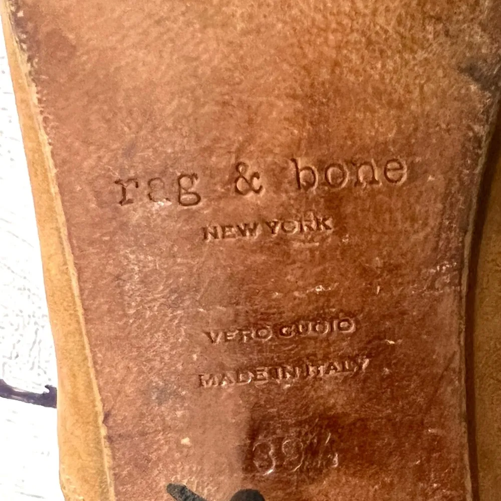 Rag and Bone Leather Suede Ankle Boots Cognac Heel Women’s Size 9.5 - Image 7