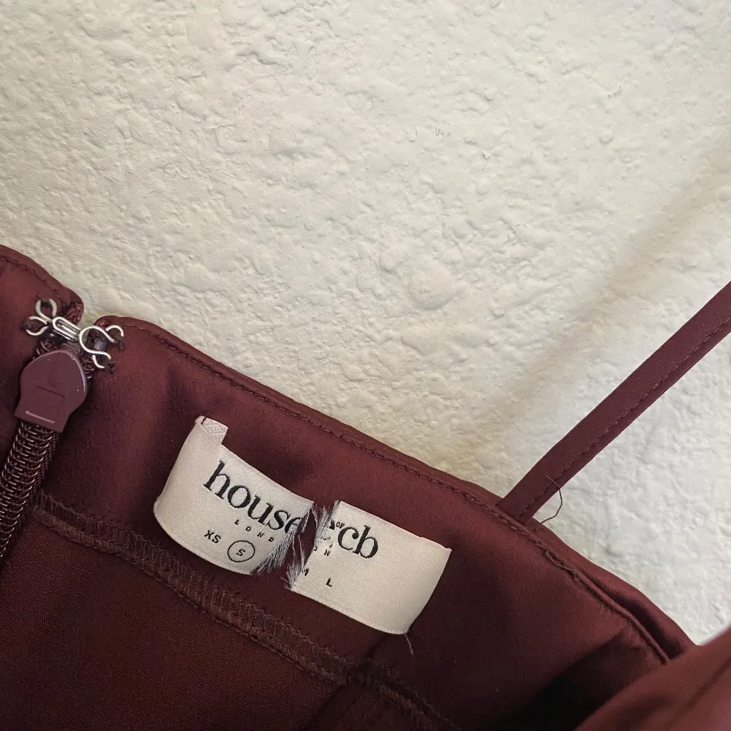 HOUSE OF CB 'Anja' Raisin Satin‎ Corset Midi Dress /Size S NWOT - Image 5