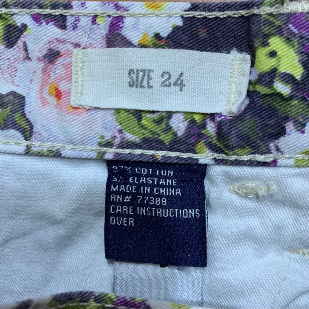 Madewell Skinny Skinny Ankle Floral Print Jeans Size 24 - Image 9