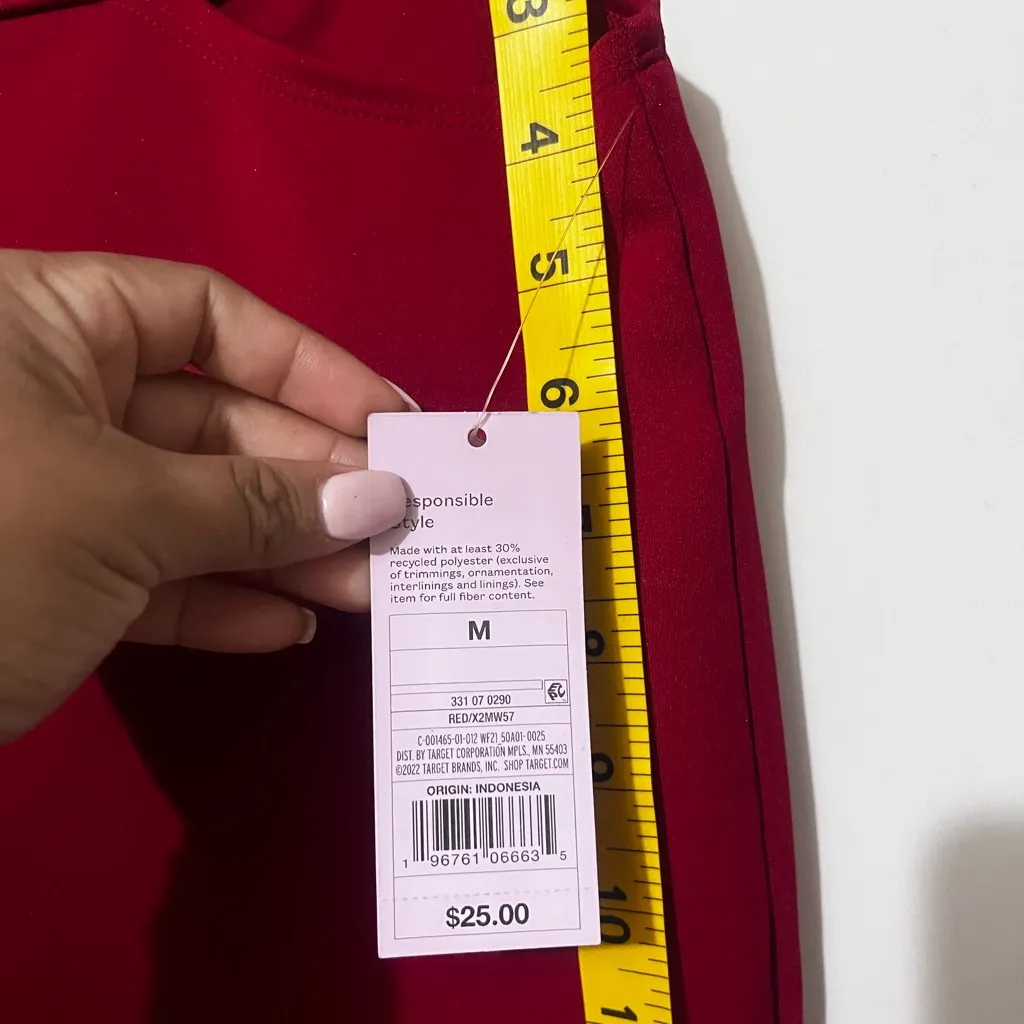 Wild Fable Vibrant Red Flare Pants Size M - Image 5