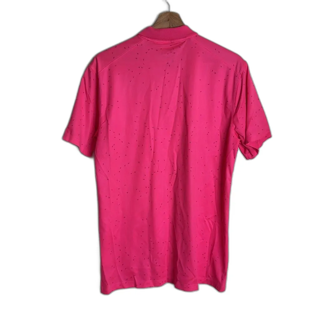 Nike dri fit ladies bright pink with speckles athletic polo shirt size small - Image 9
