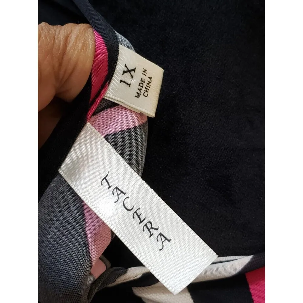 Tacera Women's Multicolor Polyester Scoop Neck Long Sleeve Knee Length Dress 1X - Image 10