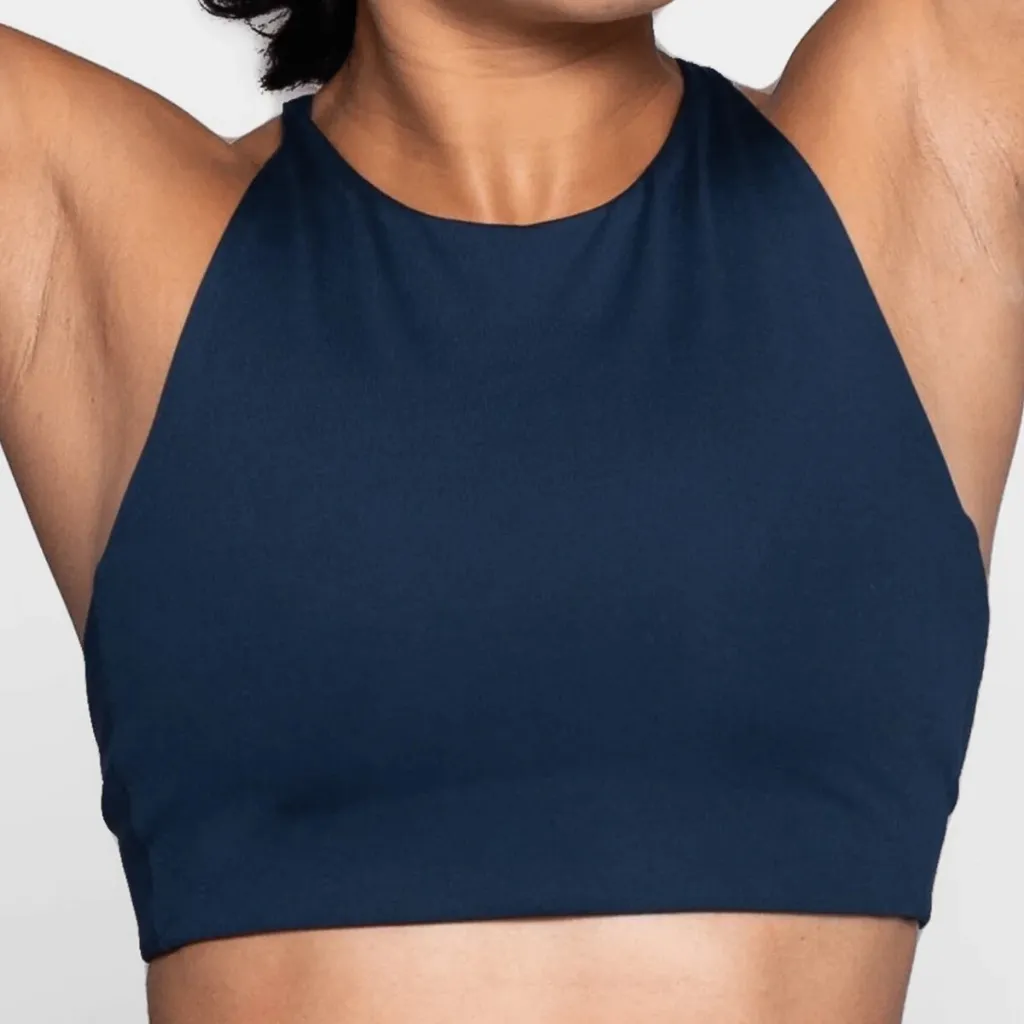 Girlfriend Collective Topanga Bra in Midnight, Size X-Small - Image 1